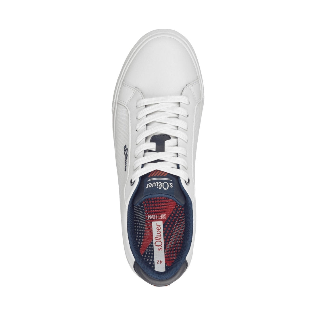 s.Oliver mens white leisure trainers | Vilbury London