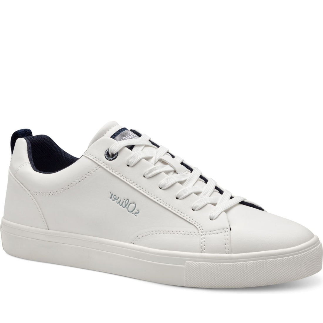 s.Oliver mens white leisure trainers | Vilbury London