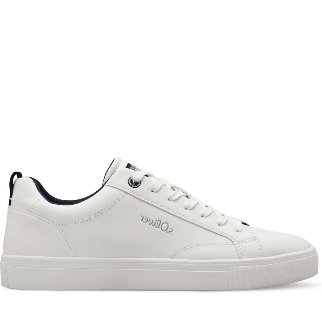 s.Oliver mens white leisure trainers | Vilbury London