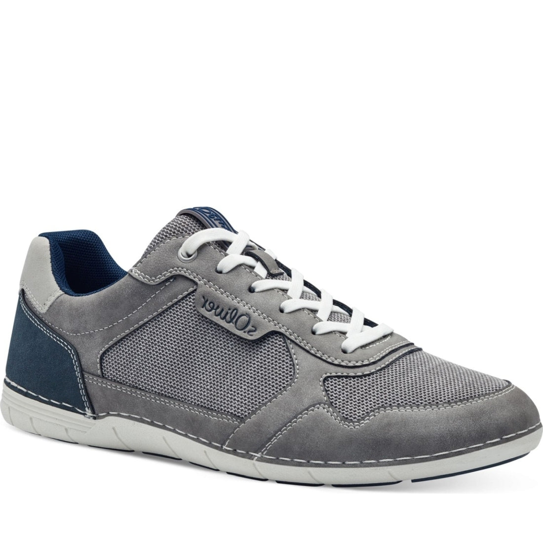 s.Oliver mens grey leisure trainers | Vilbury London