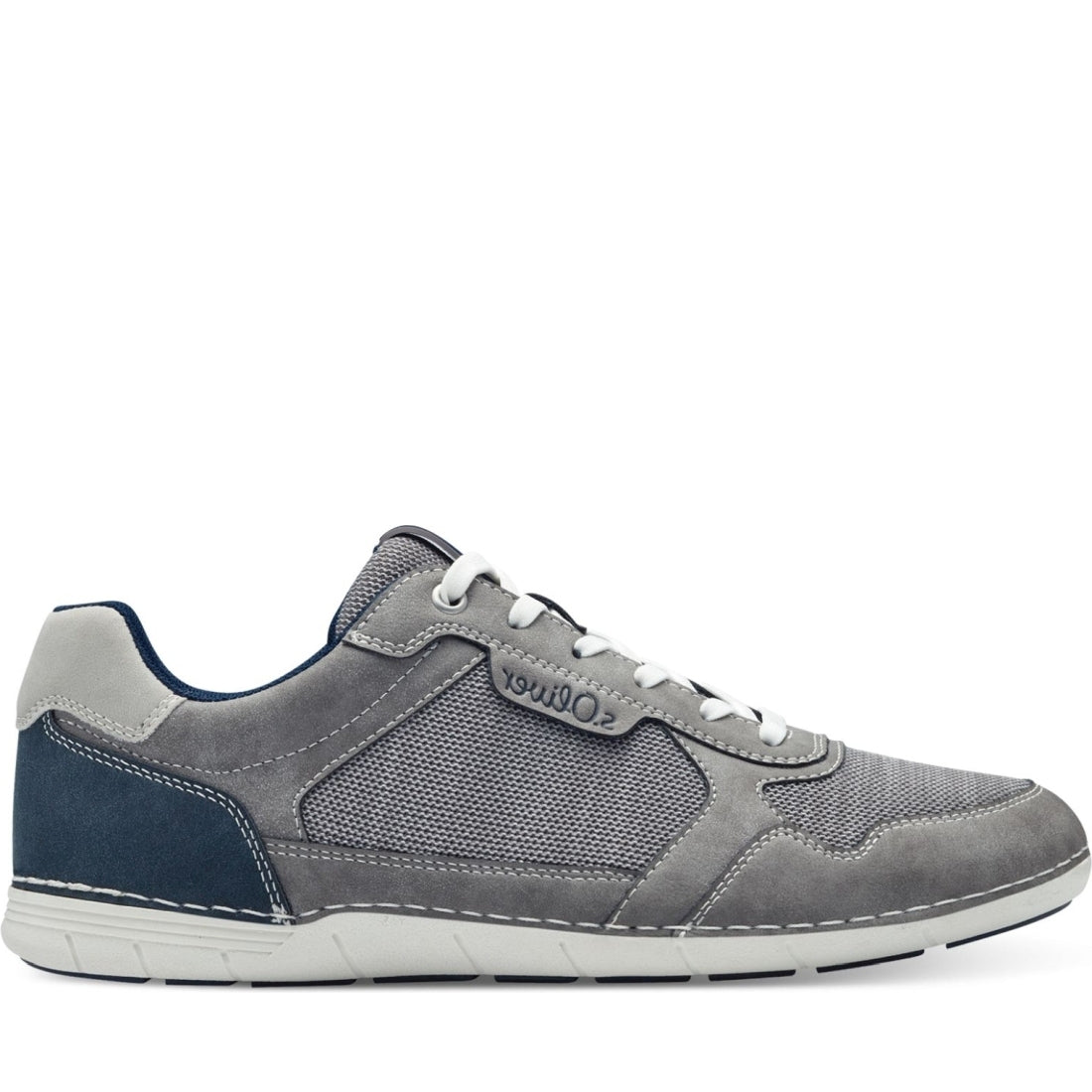 s.Oliver mens grey leisure trainers | Vilbury London