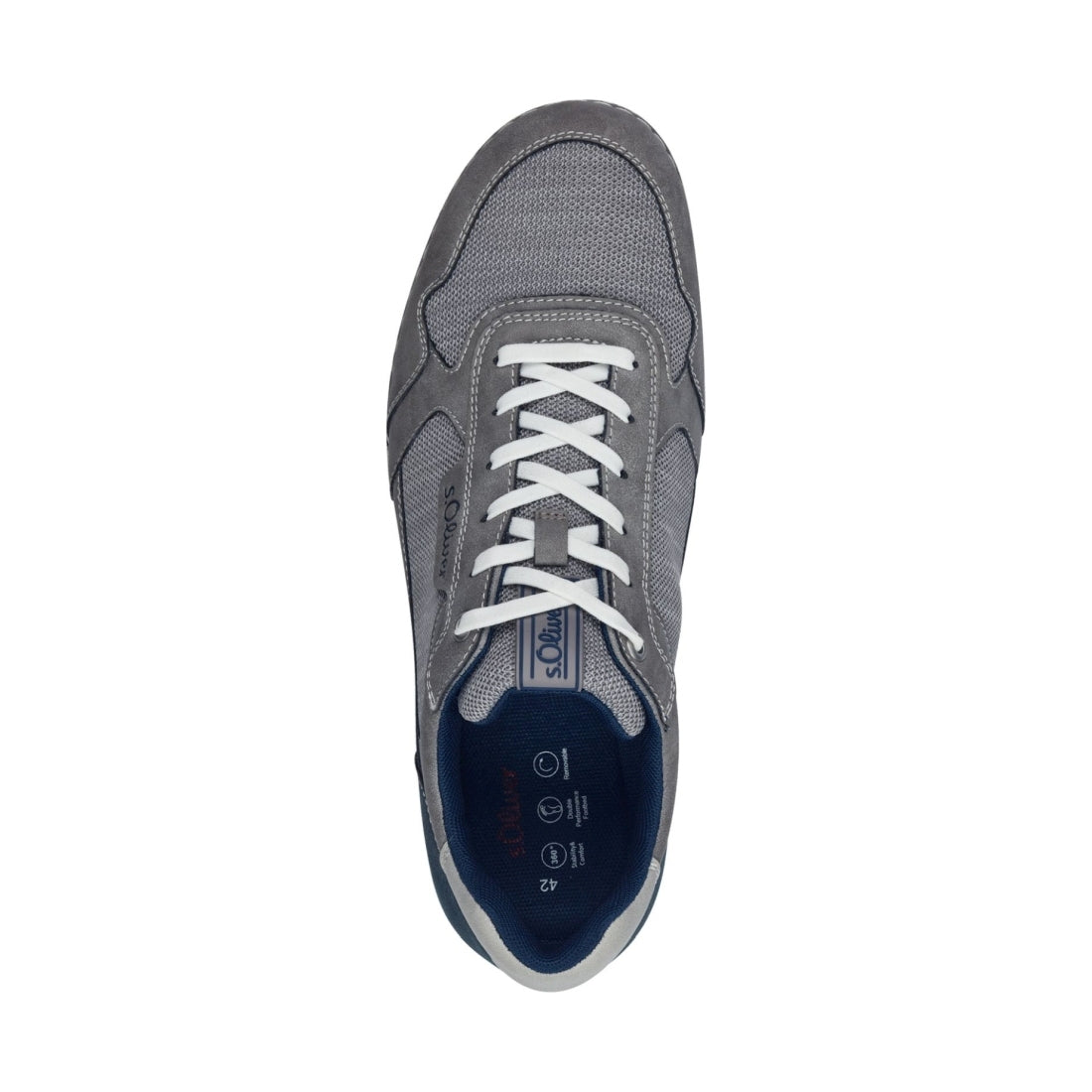 s.Oliver mens grey leisure trainers | Vilbury London