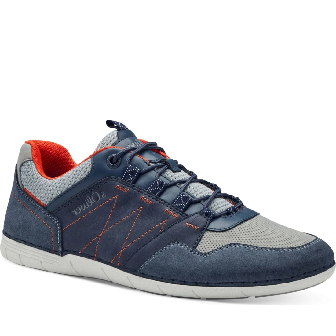 s.Oliver mens navy comb leisure trainers | Vilbury London