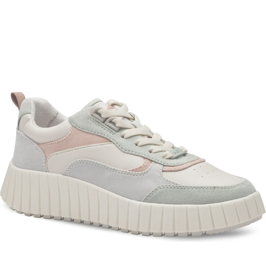 s.Oliver womens green comb leisure trainers | Vilbury London