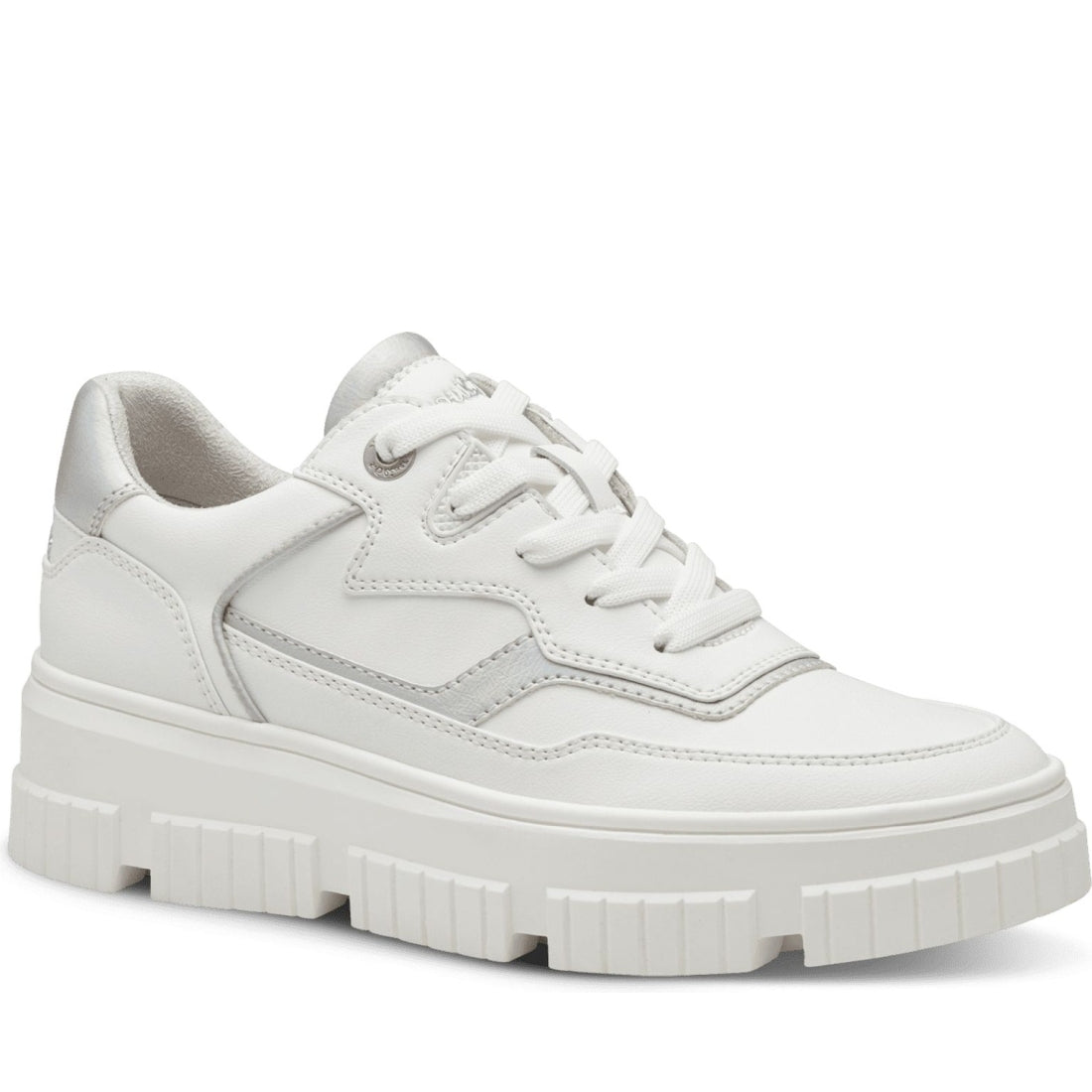 s.Oliver womens white leisure trainers | Vilbury London