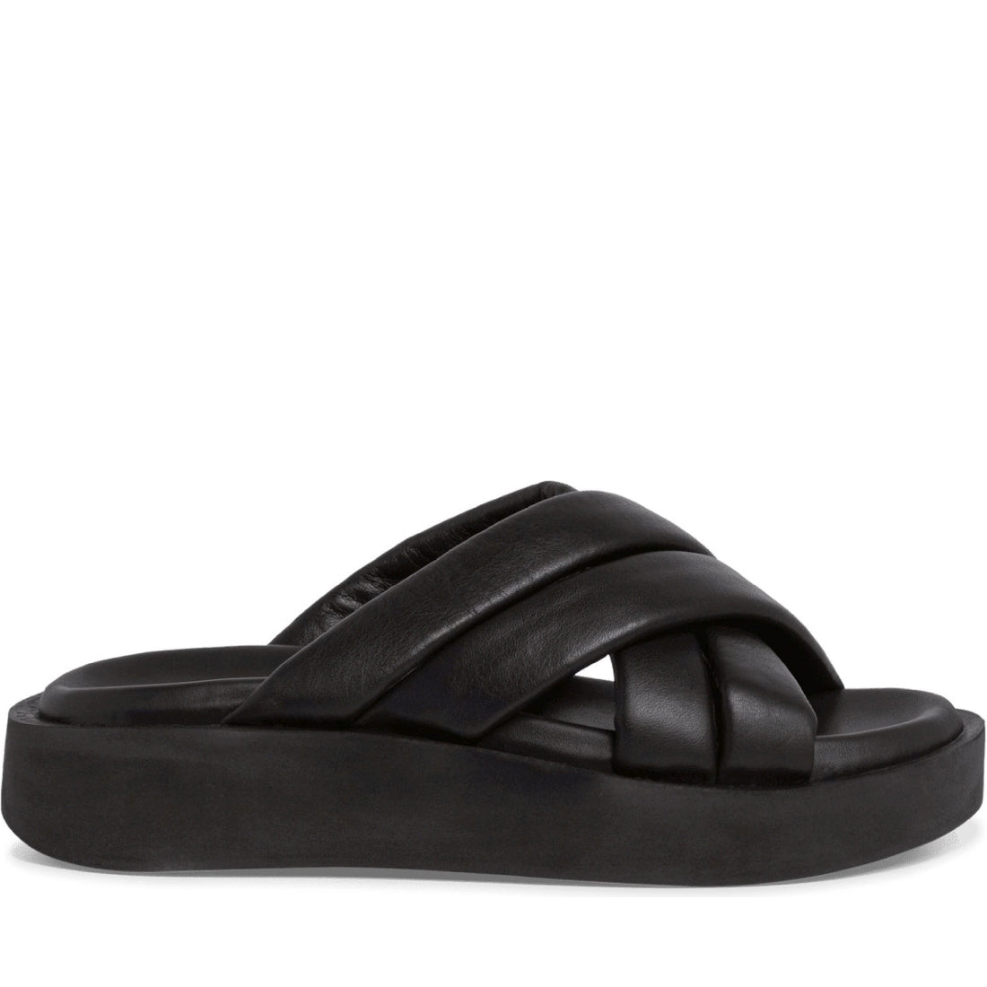 s.Oliver womens black casual open slippers | Vilbury London