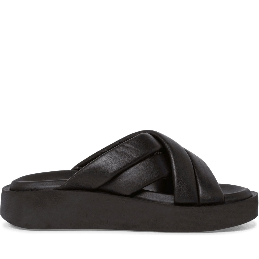 s.Oliver womens black casual open slippers | Vilbury London