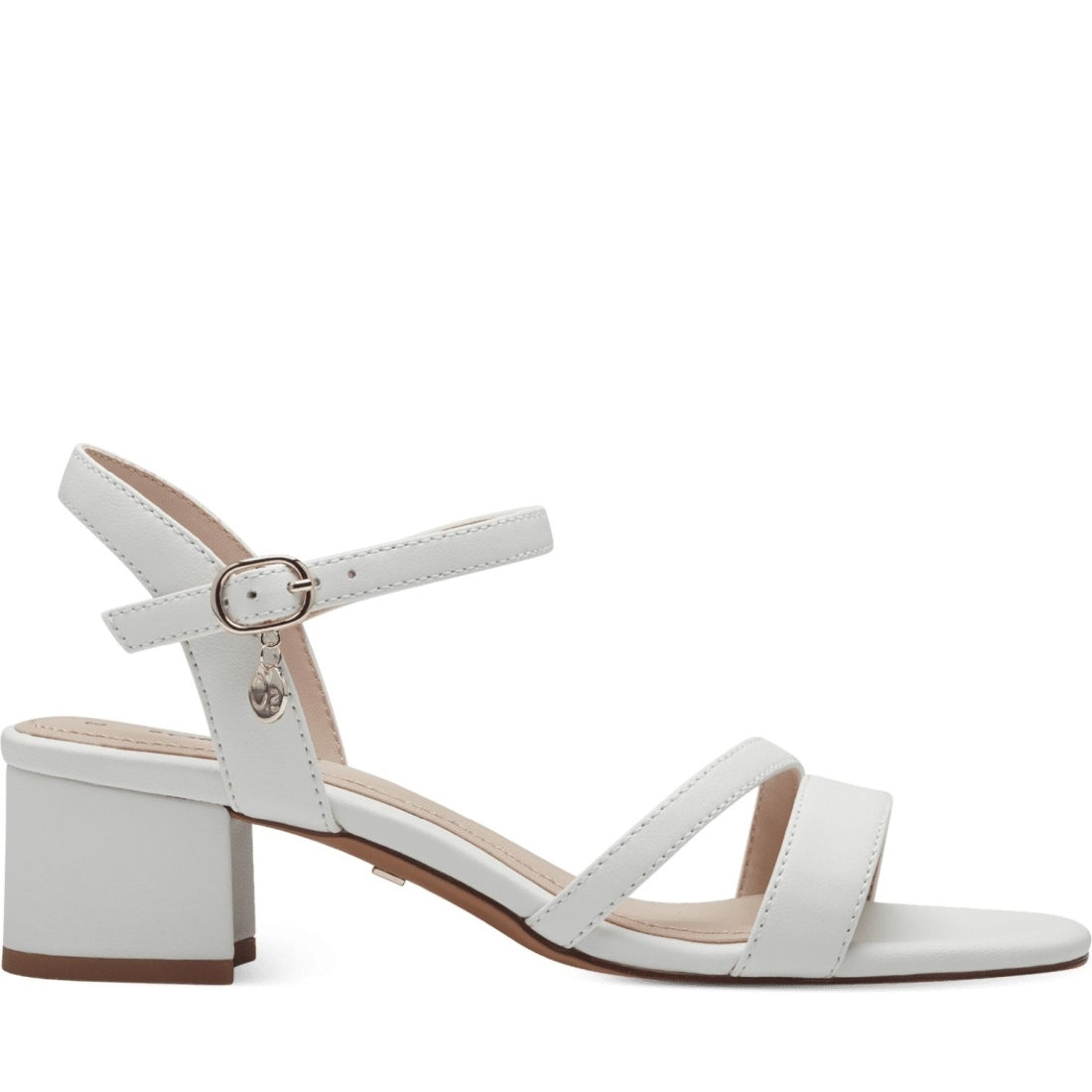 s.Oliver womens white elegant open sandals | Vilbury London