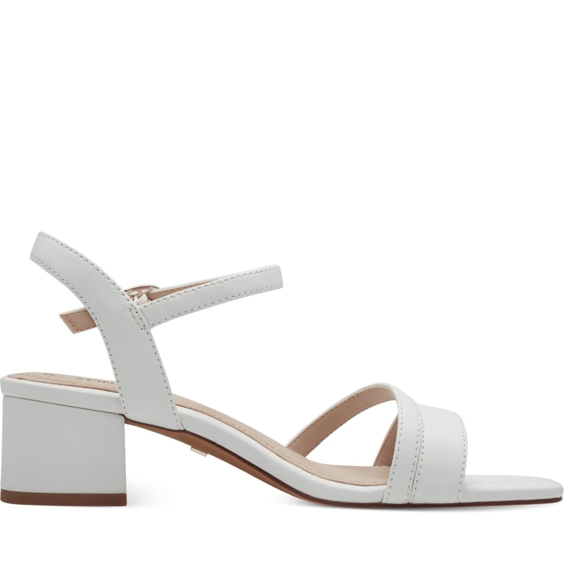 s.Oliver womens white elegant open sandals | Vilbury London