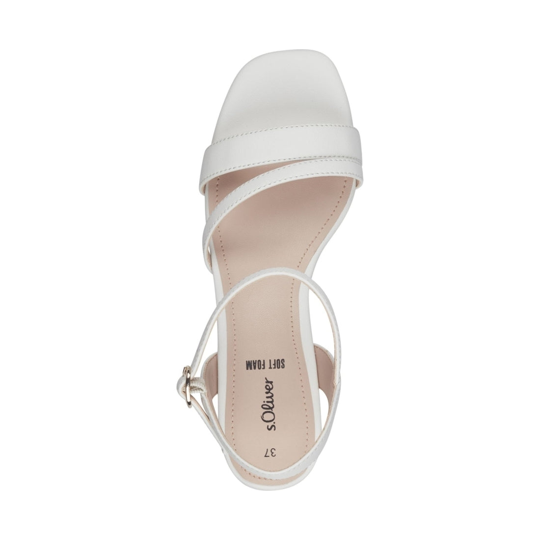 s.Oliver womens white elegant open sandals | Vilbury London