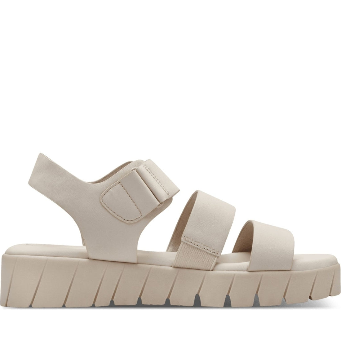 s.Oliver womens beige casual open sandals | Vilbury London