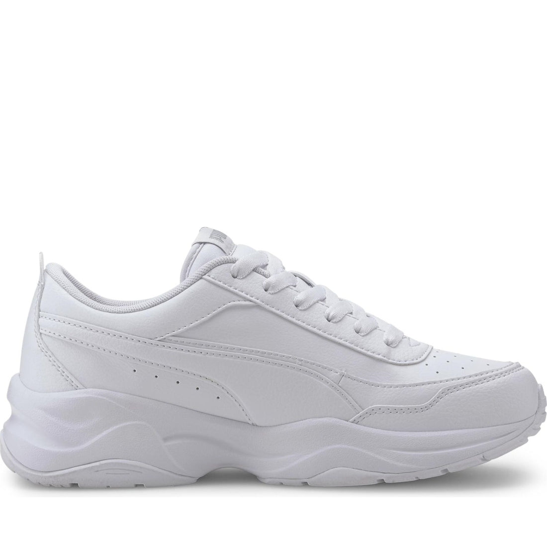 Puma womens white silver cilia leisure trainers | Vilbury London