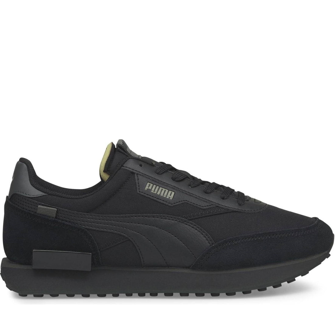 Puma mens black future rider leisure trainers | Vilbury London