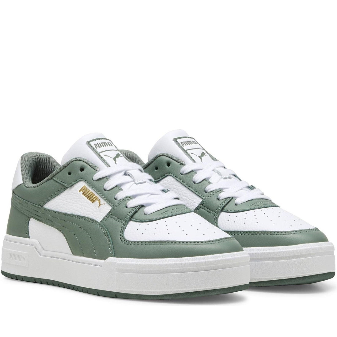 Puma mens white eucalyptus ca pro classic leisure trainers | Vilbury London