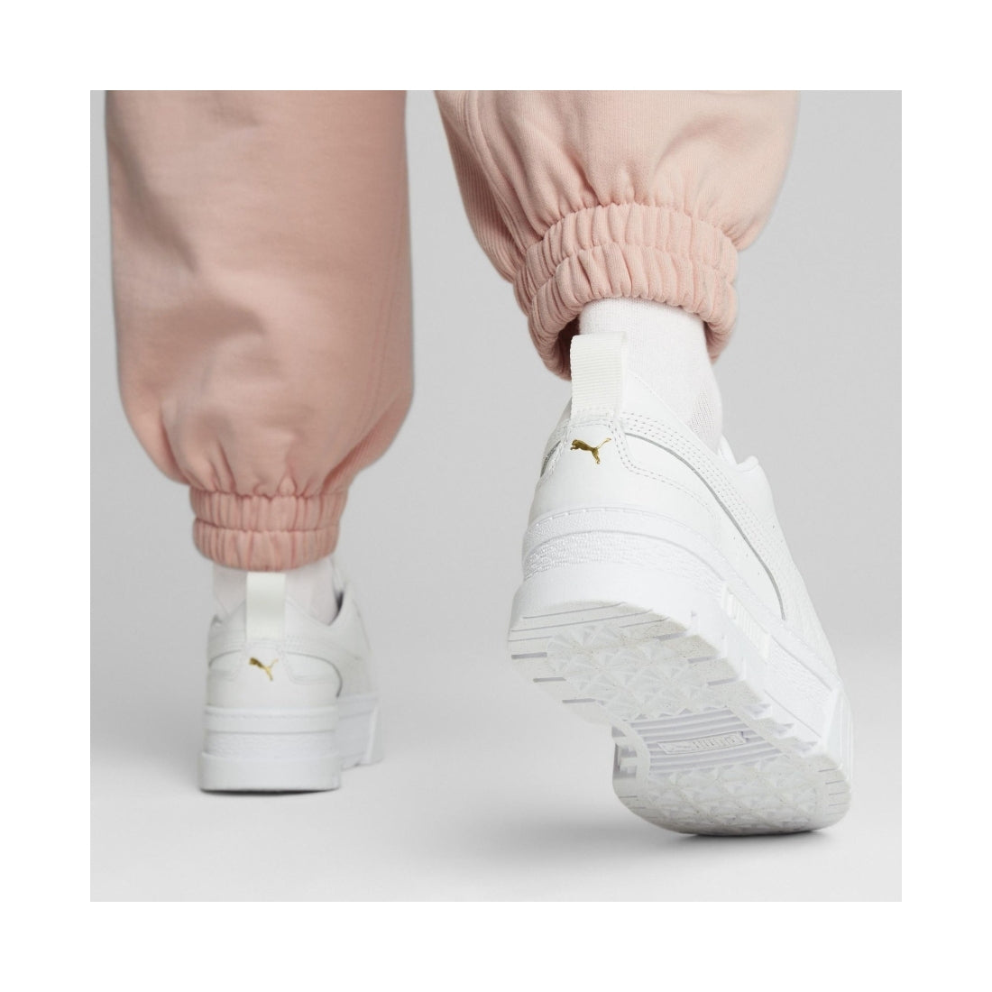 Puma womens white mayze leisure trainers | Vilbury London