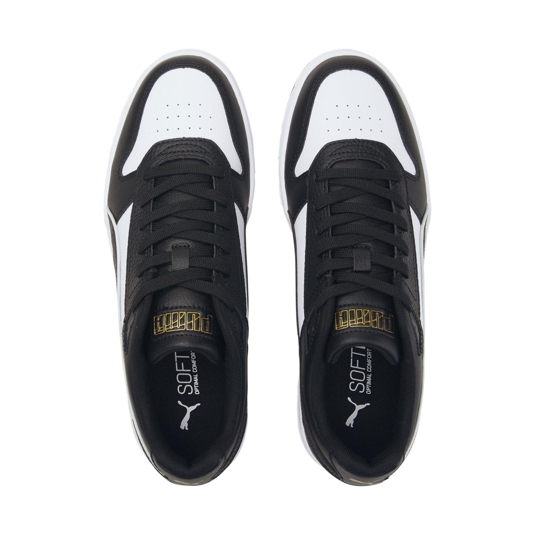 Puma mens black white gold rbd game leisure trainers | Vilbury London