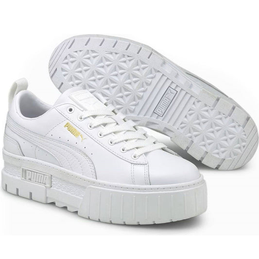 Puma womens white silver jada leisure trainers | Vilbury London