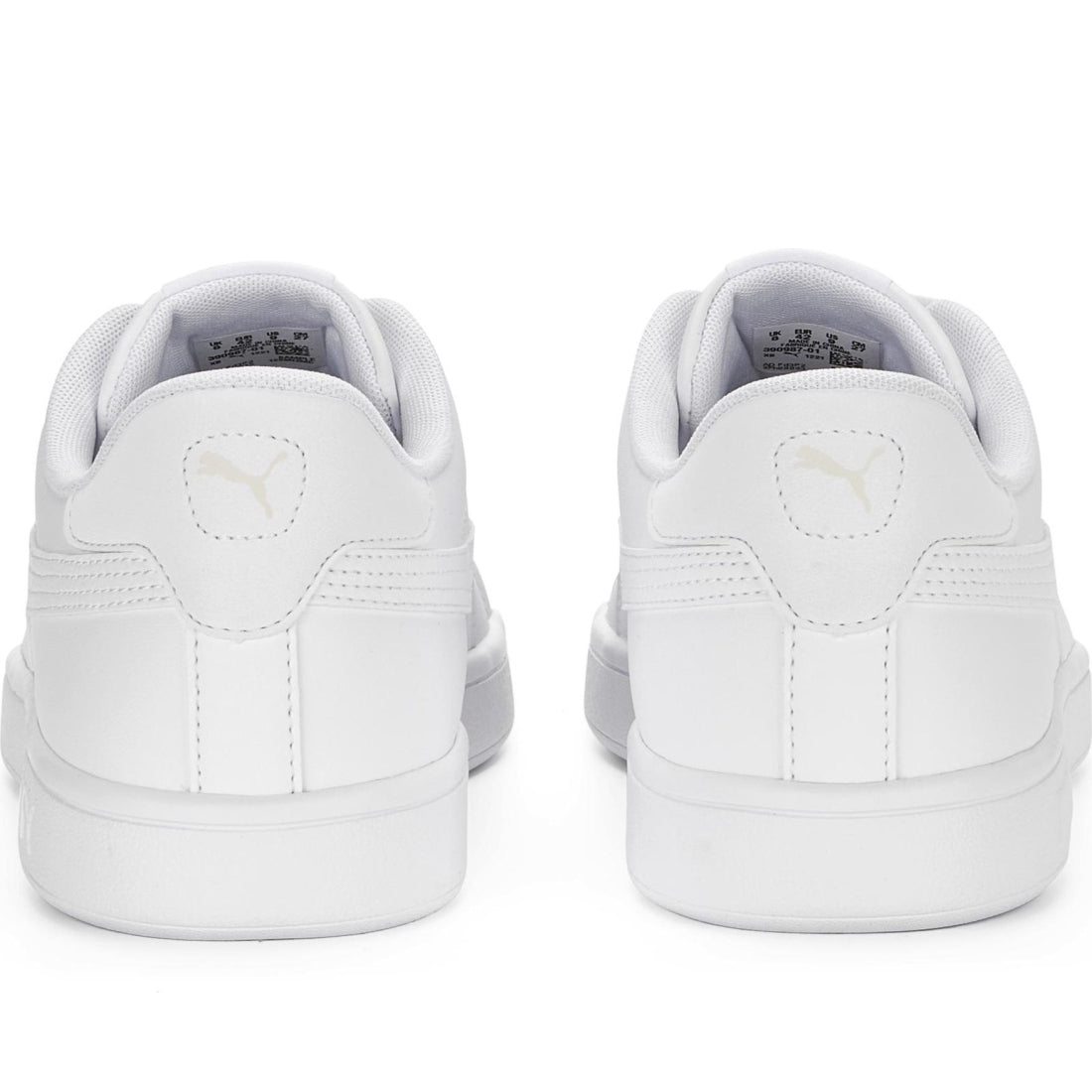 Puma mens white gold smash 3.0 leisure trainers | Vilbury London