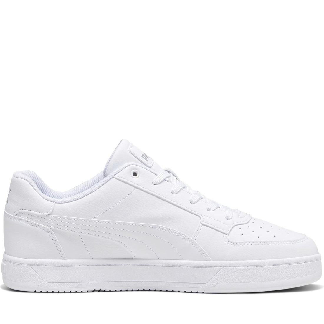 Puma mens white silver caven leisure trainers | Vilbury London