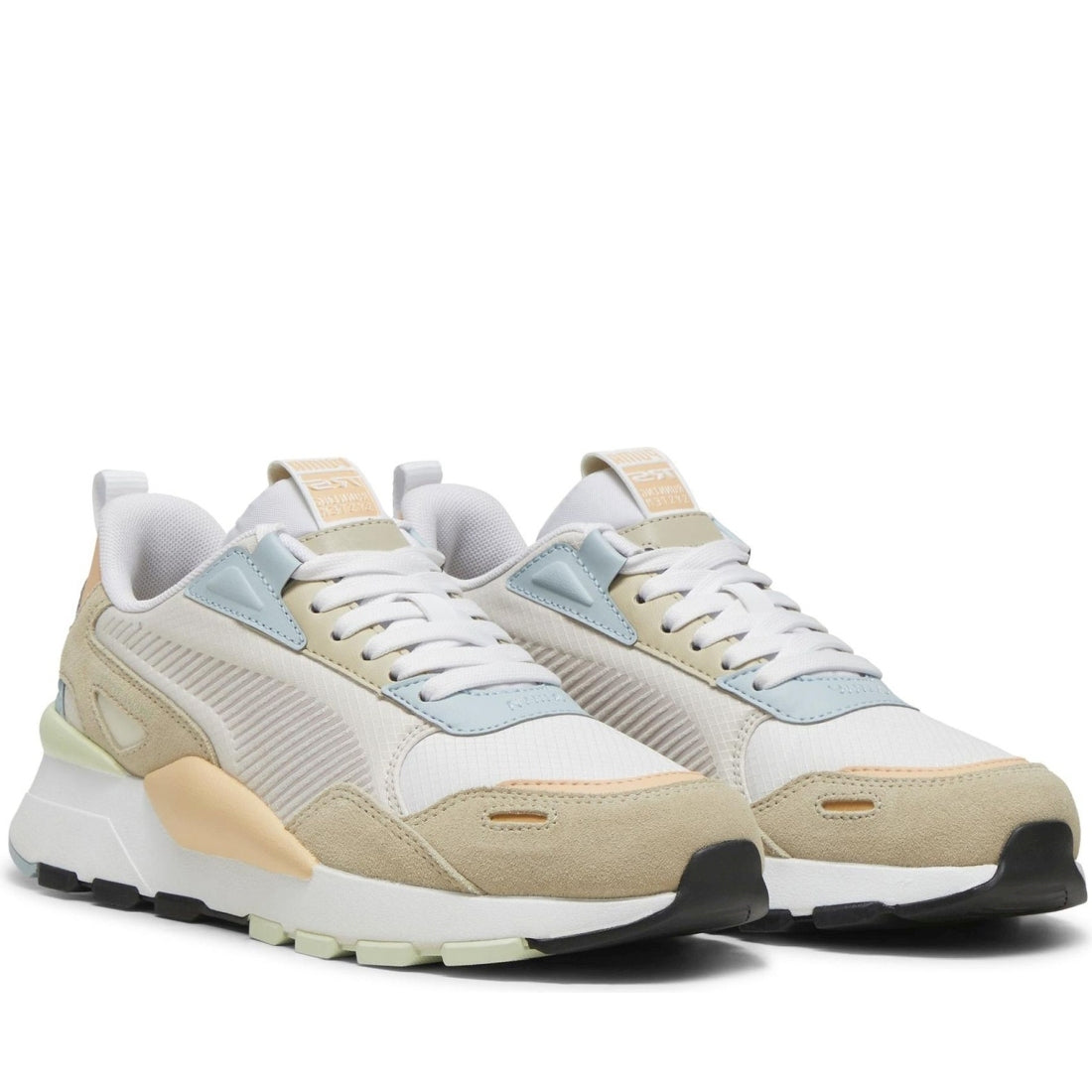 Puma unisex adults white almond rs 3.0 leisure trainers | Vilbury London