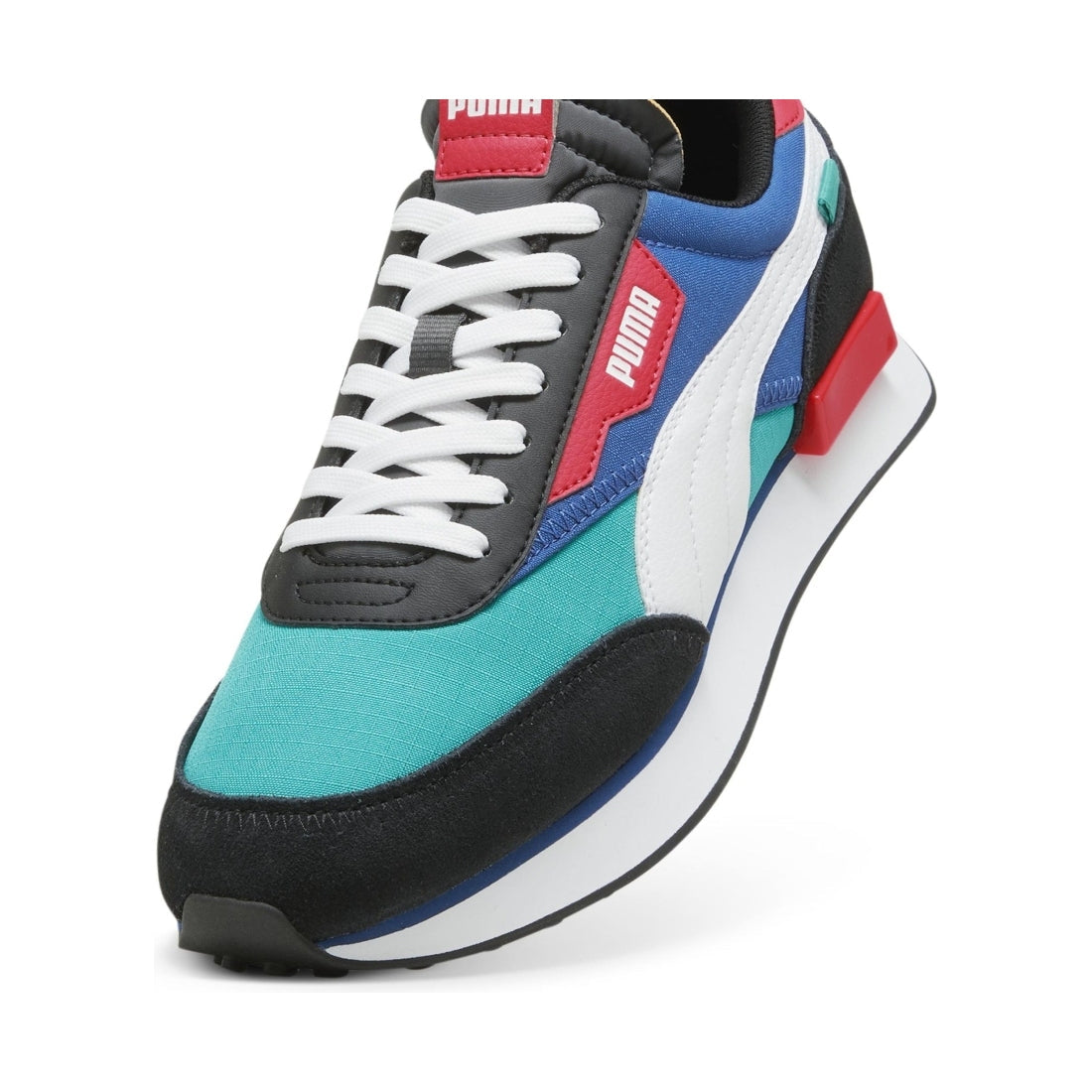 Puma mens sparkling green future rider leisure trainers | Vilbury London