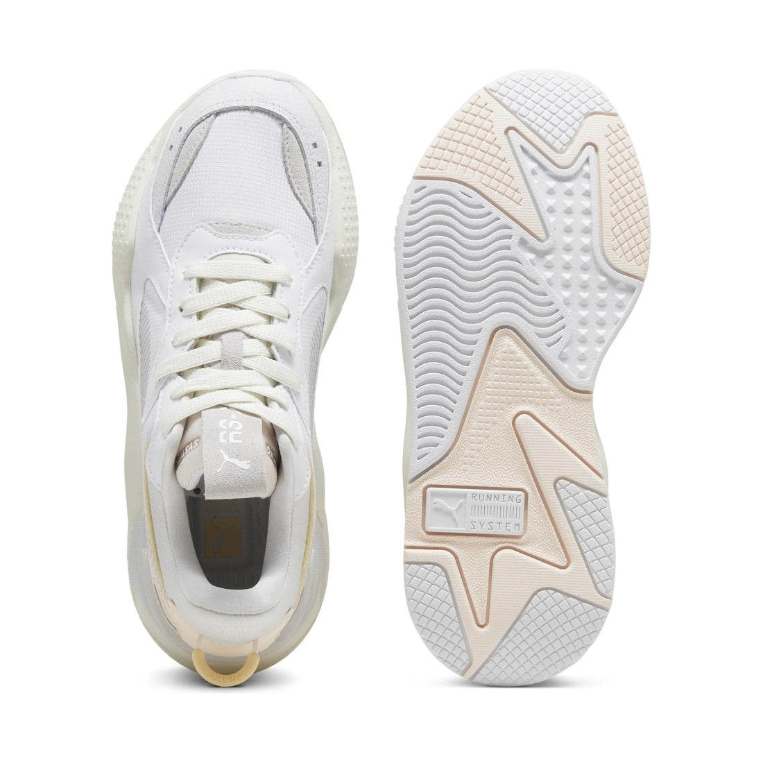 Puma womens rosebay warm white rs-x leisure trainers | Vilbury London