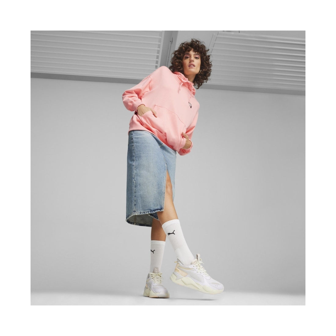 Puma womens rosebay warm white rs-x leisure trainers | Vilbury London