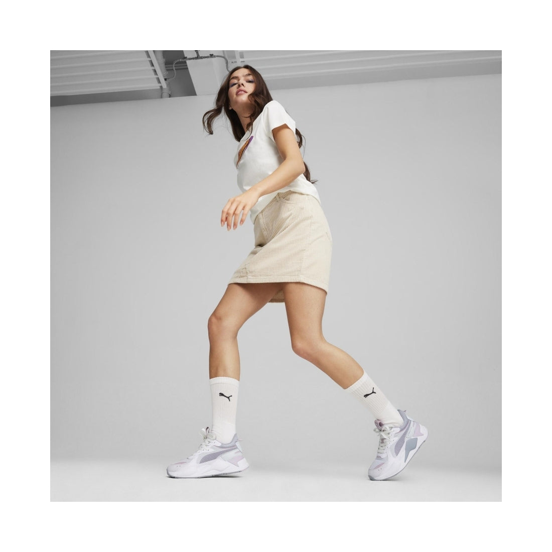 Puma womens dewdrop white rs-x leisure trainers | Vilbury London