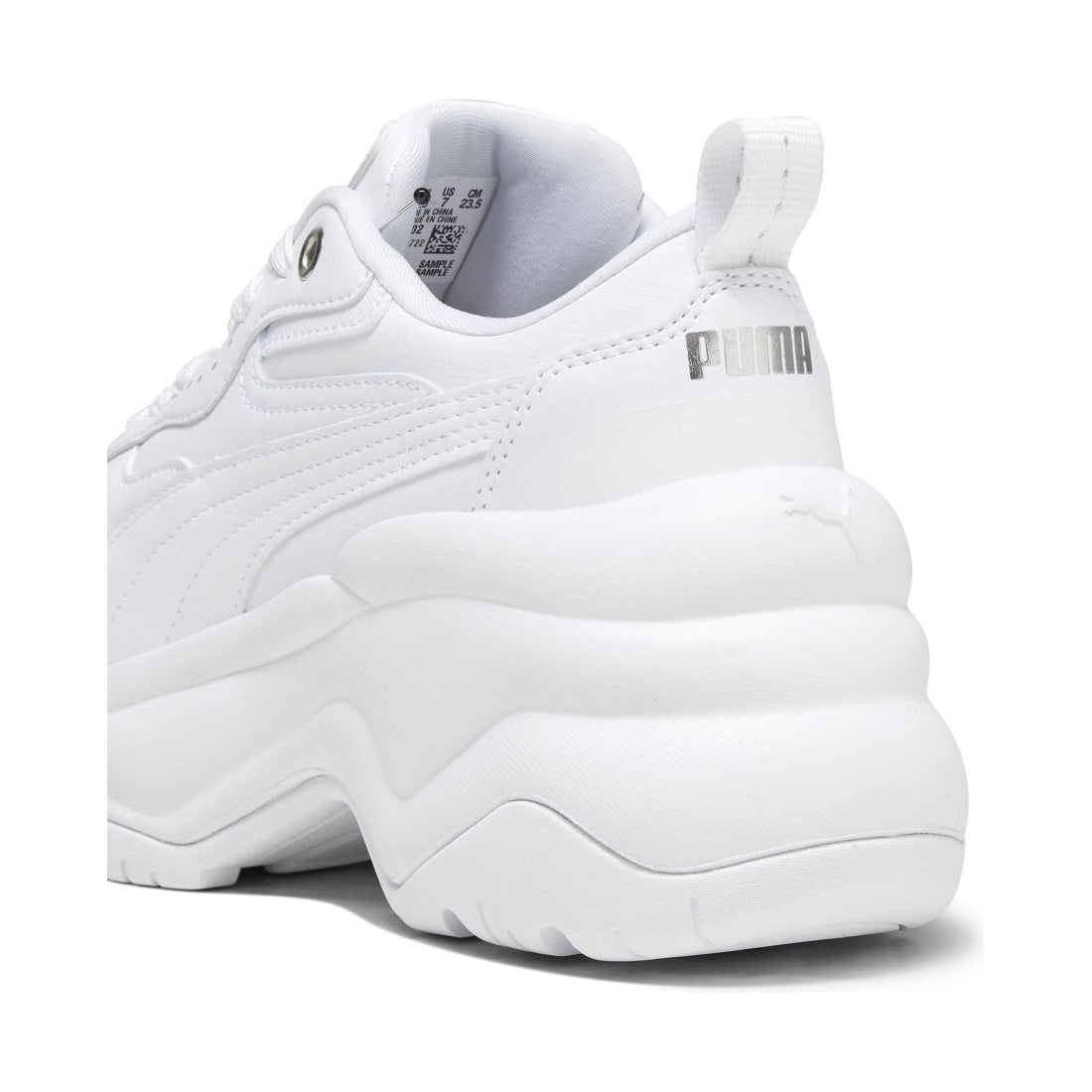 Puma womens white silver cilia leisure trainers | Vilbury London