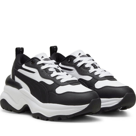 Puma womens white black cilia leisure trainers | Vilbury London