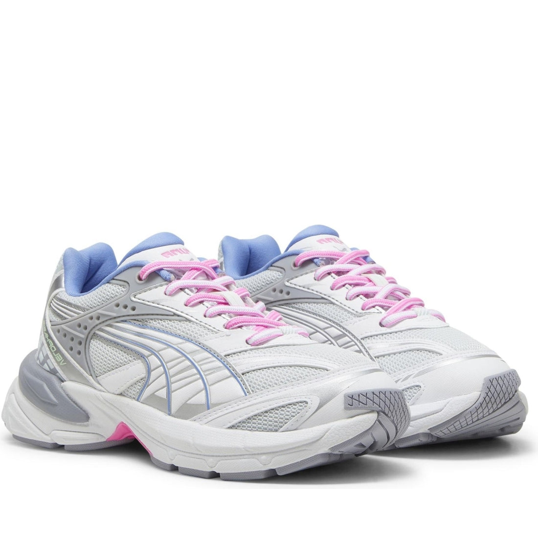 Puma unisex adults dewdrop white velophasis leisure trainers | Vilbury London