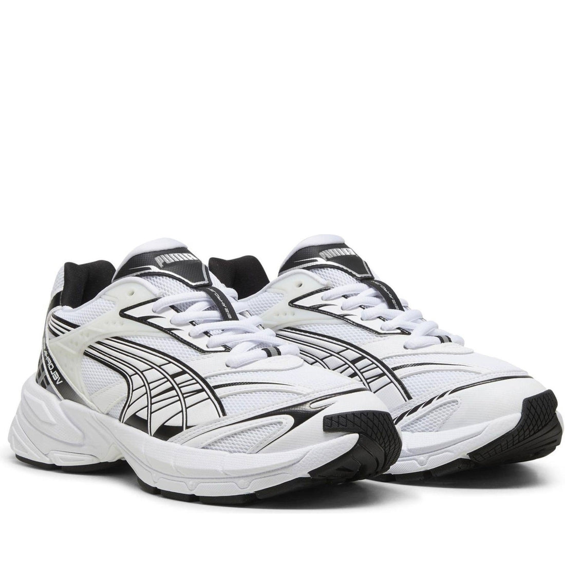 Puma unisex adults white silver velophasis leisure trainers | Vilbury London