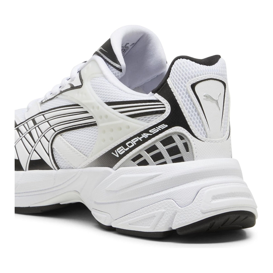 Puma unisex adults white silver velophasis leisure trainers | Vilbury London