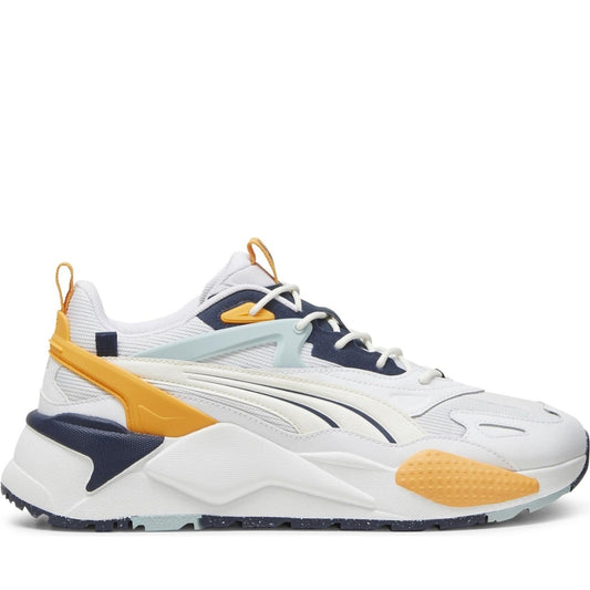 Puma mens silver mist white rs-x efekt leisure trainers | Vilbury London