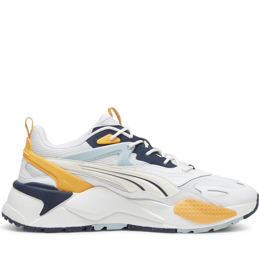 Puma mens silver mist white rs-x efekt leisure trainers | Vilbury London