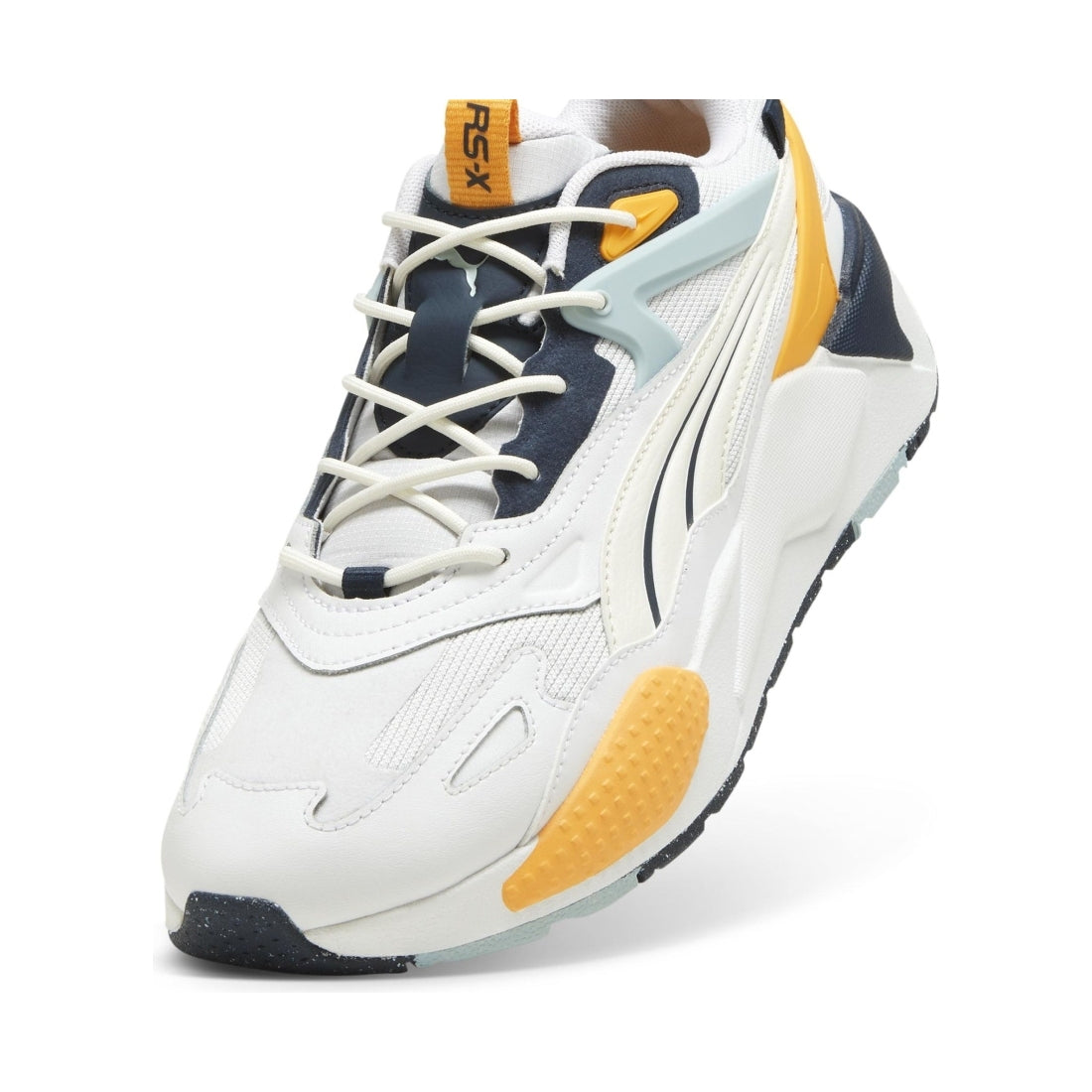 Puma mens silver mist white rs-x efekt leisure trainers | Vilbury London