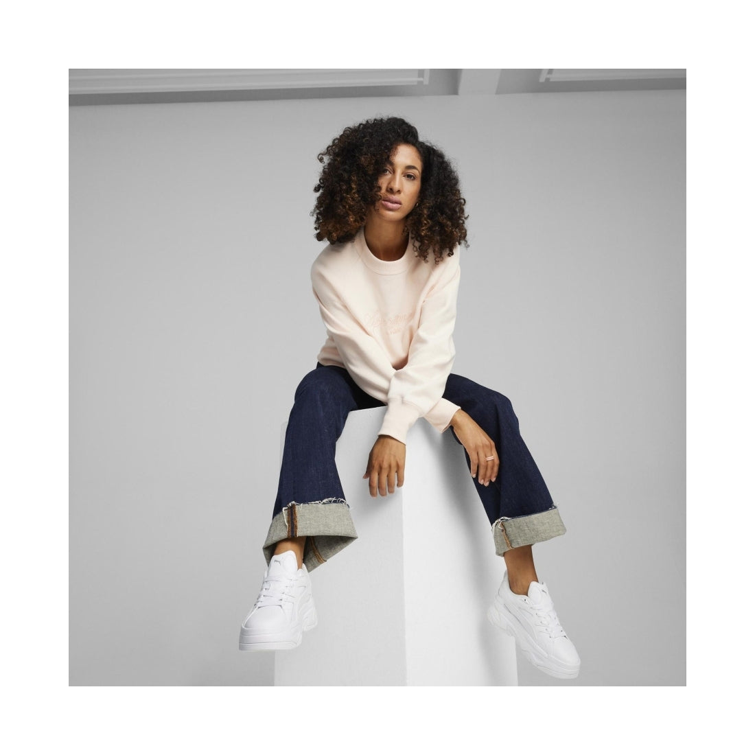 Puma womens white blstr leisure trainers | Vilbury London