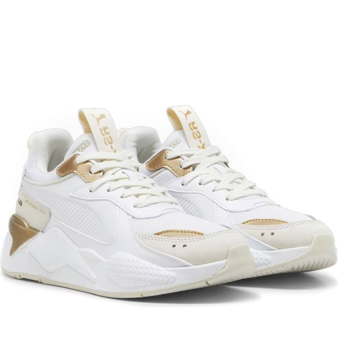 Puma womens white warm white rs-x leisure trainers | Vilbury London