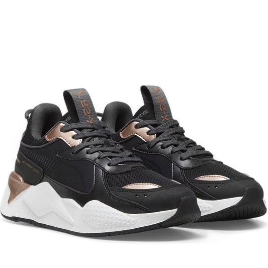 Puma womens black white rs-x leisure trainers | Vilbury London