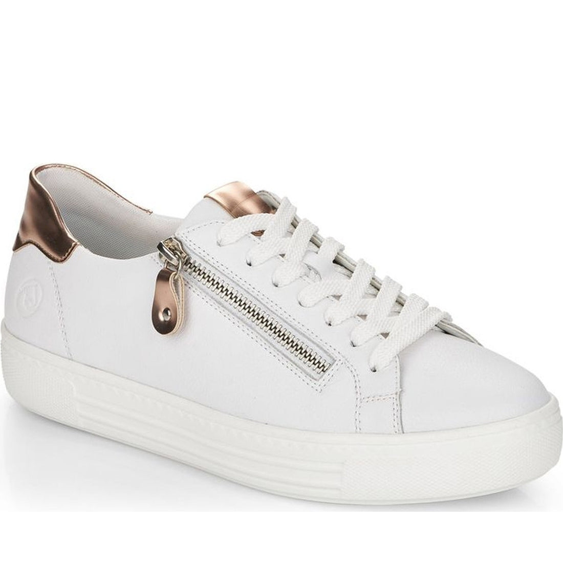 Remonte womens white leisure trainers | Vilbury London