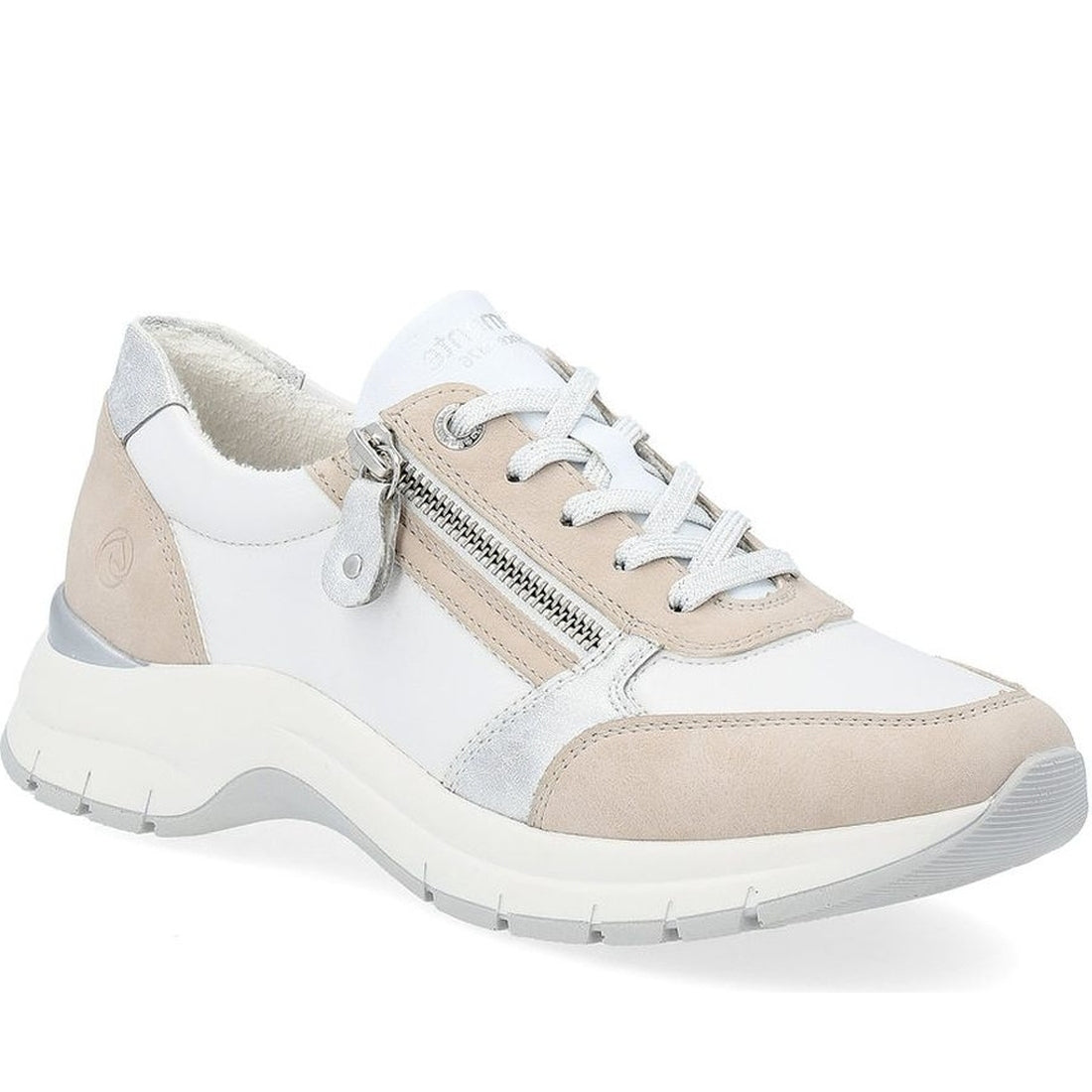 Remonte womens white leisure trainers | Vilbury London