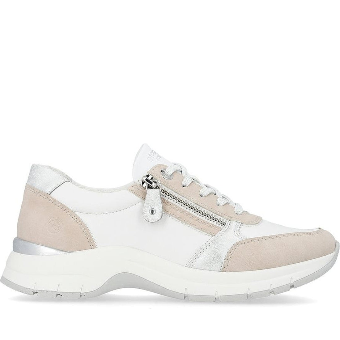 Remonte womens white leisure trainers | Vilbury London