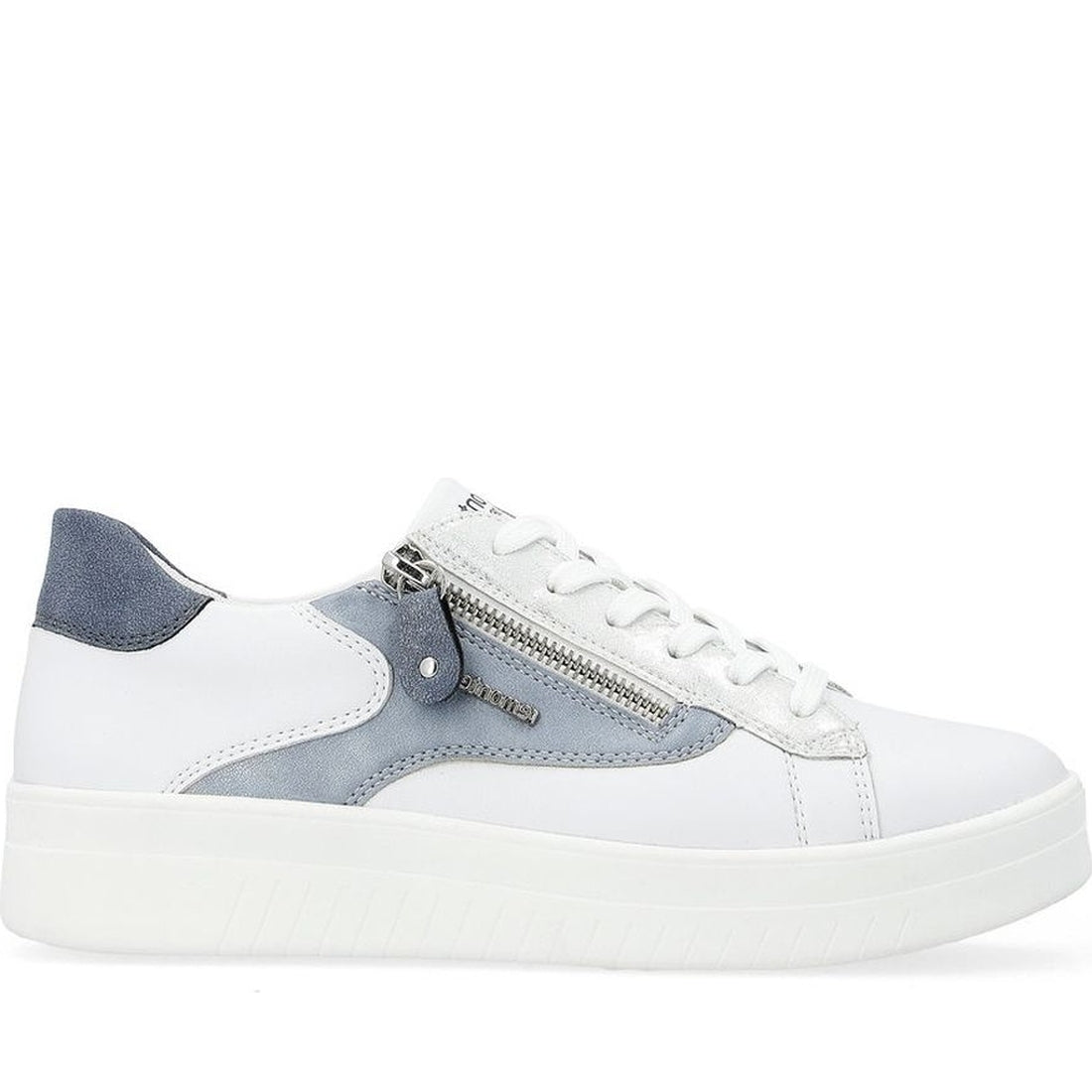 Remonte womens white leisure trainers | Vilbury London