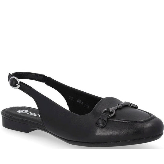 Remonte womens black casual part-open sandals | Vilbury London