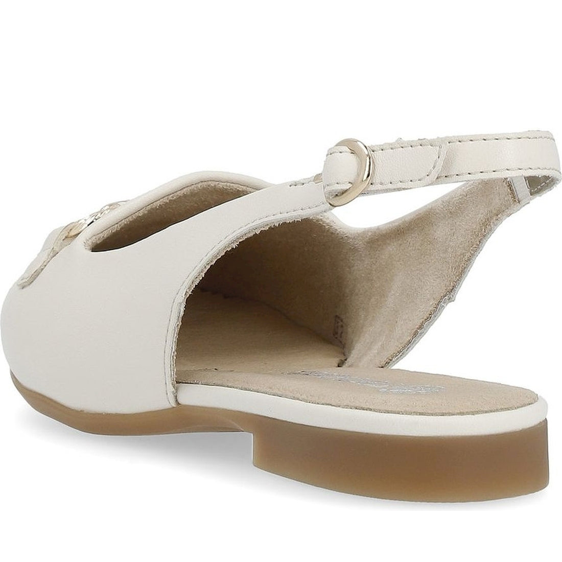 Remonte womens beige casual part-open sandals | Vilbury London