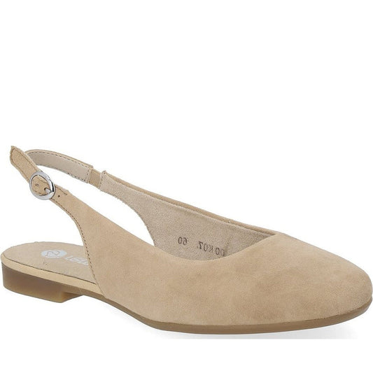 Remonte womens beige casual part-open sandals | Vilbury London