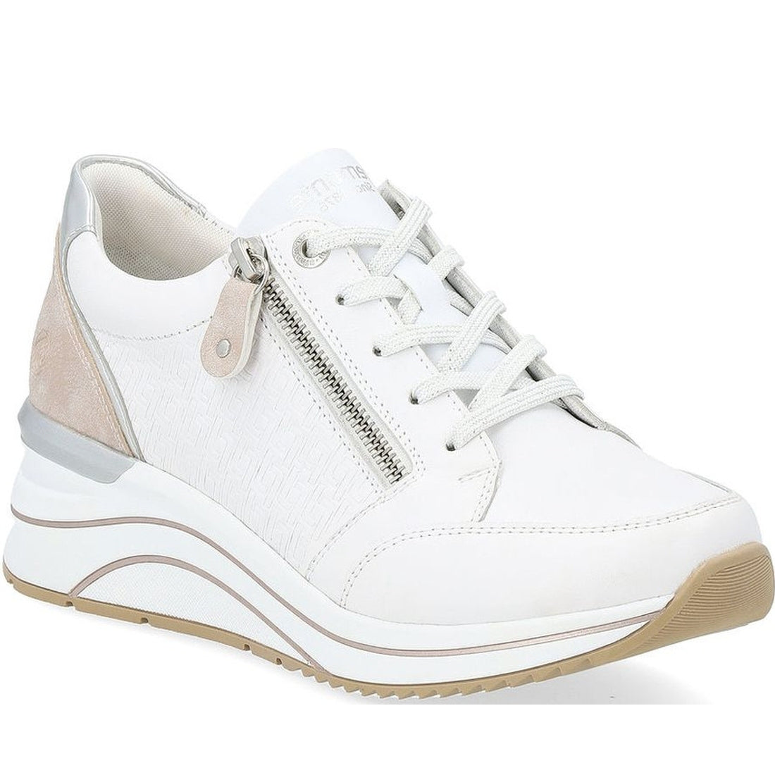 Remonte womens white leisure trainers | Vilbury London