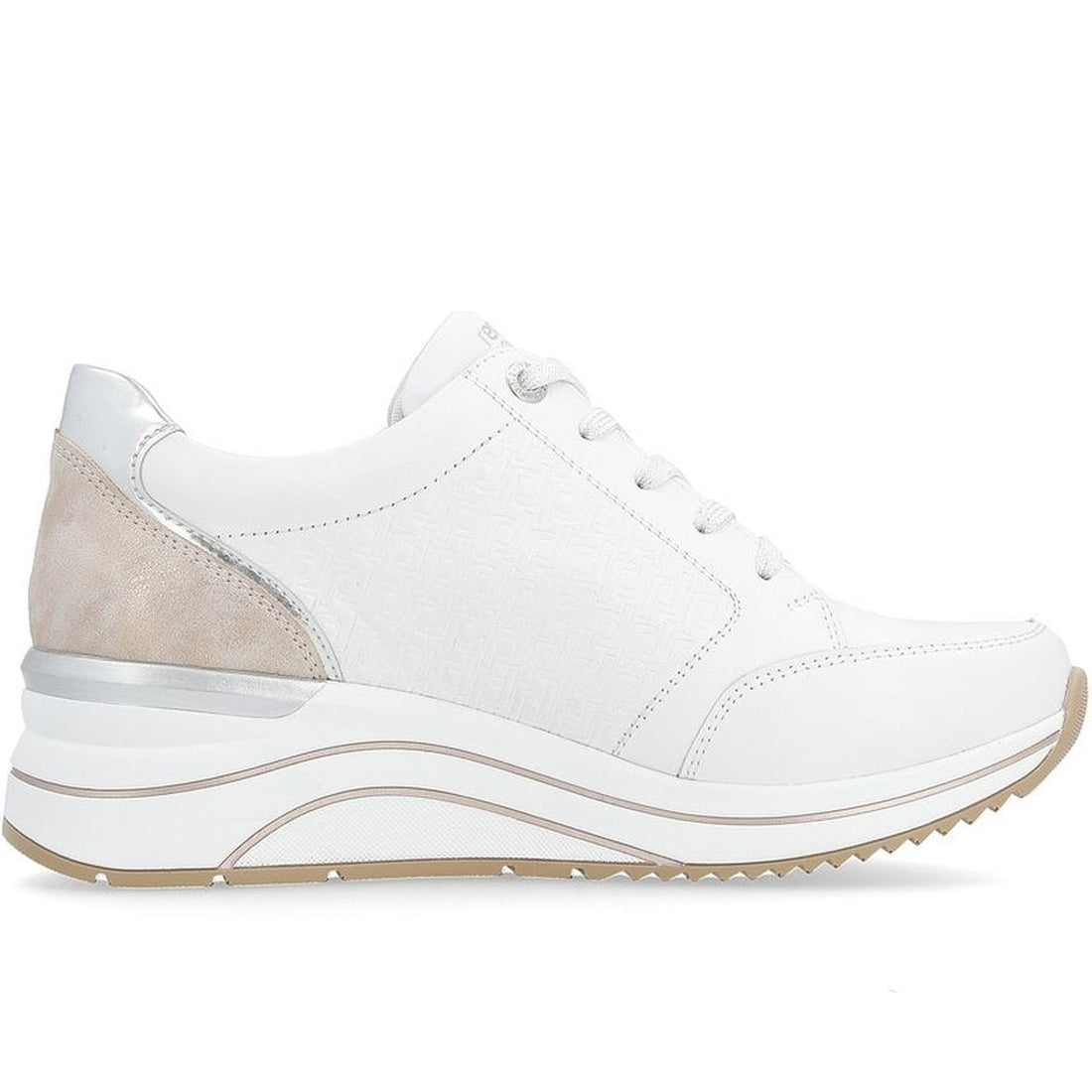 Remonte womens white leisure trainers | Vilbury London