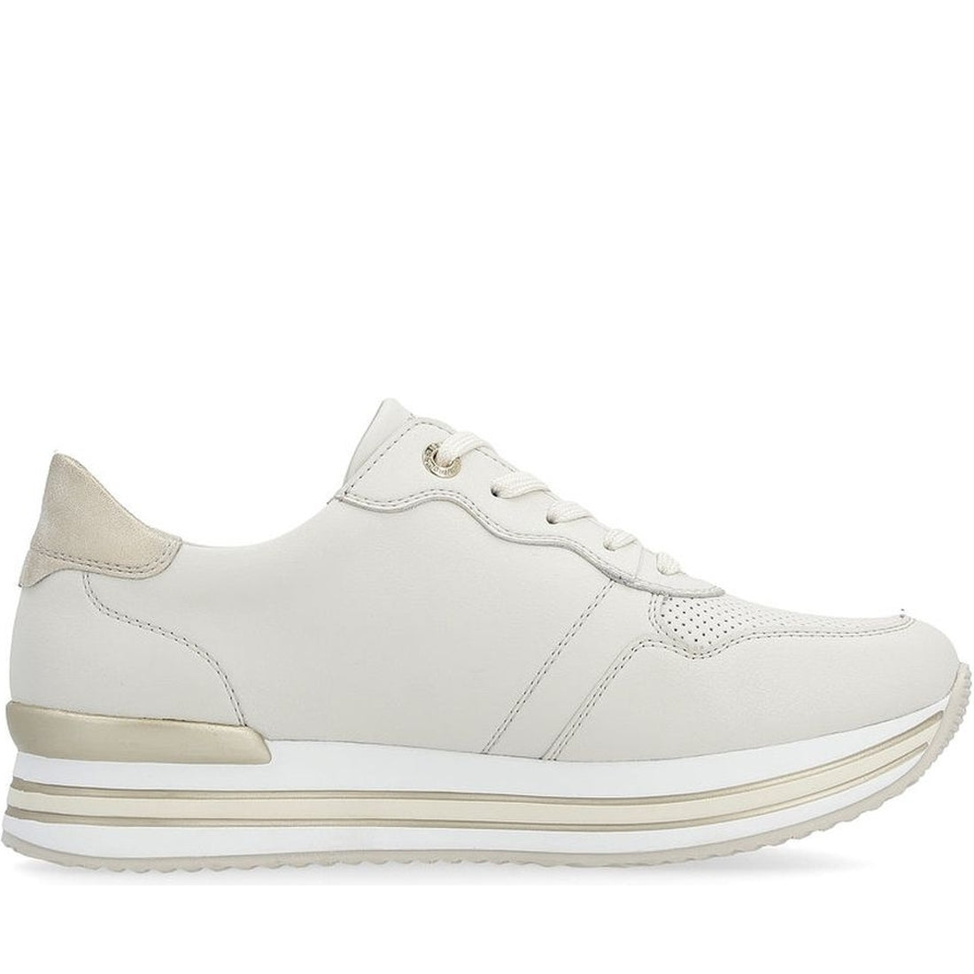 Remonte womens beige leisure trainers | Vilbury London