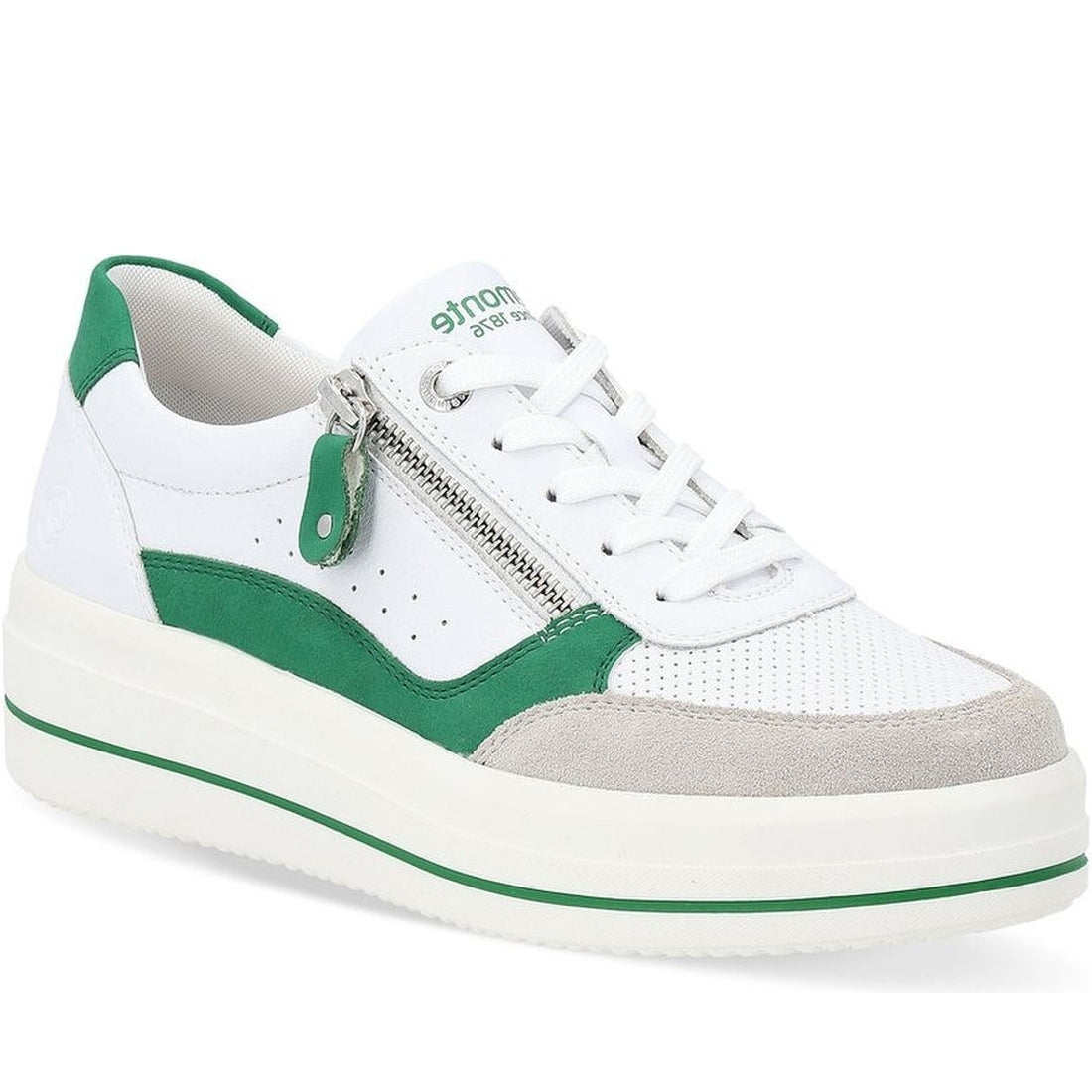 Remonte womens white leisure trainers | Vilbury London